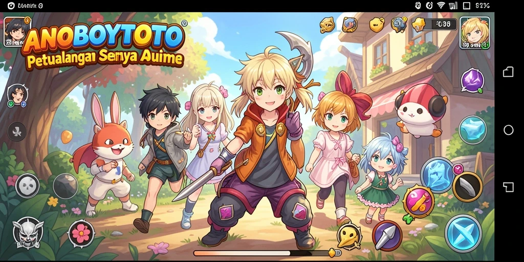 Tampilan gameplay menarik di dunia ANOBOYTOTO yang penuh warna.