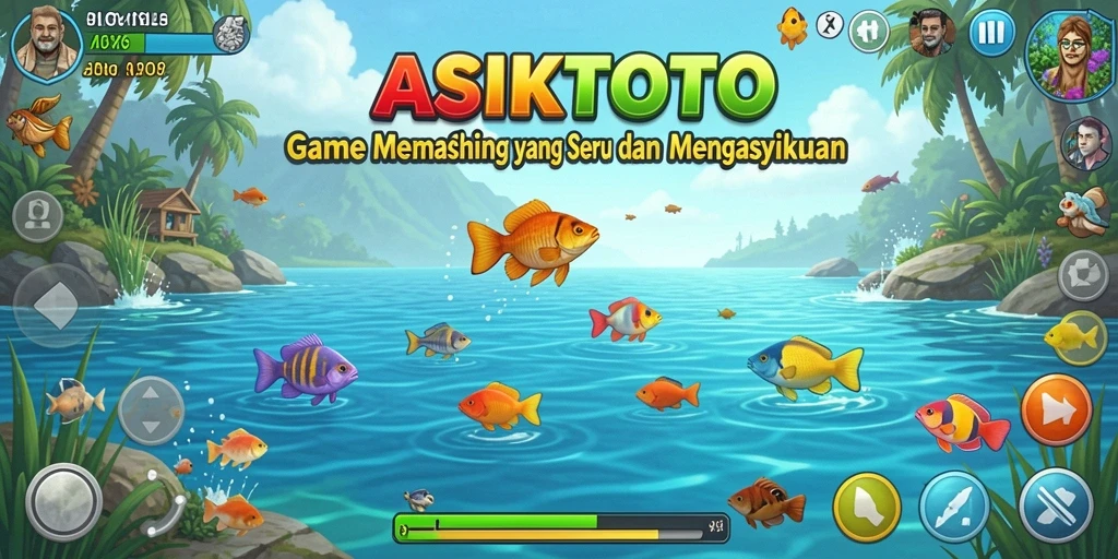 Tampilan gameplay ASIKTOTO yang menakjubkan saat memancing.