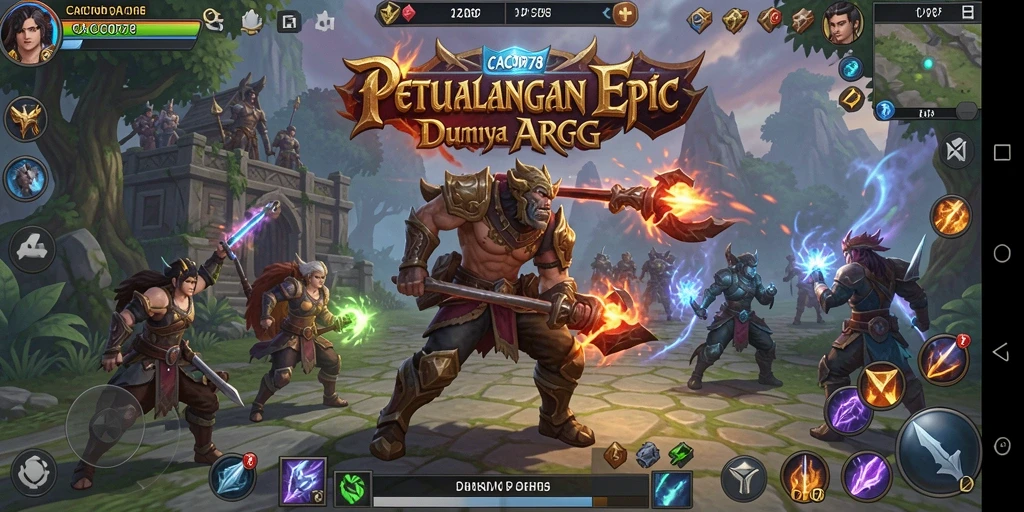 Screenshot CACOR78 menampilkan aksi pertempuran yang intens dan grafis menawan.