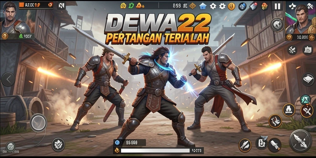 Tampilan gameplay seru pertarungan Battle Royale DEWA22.