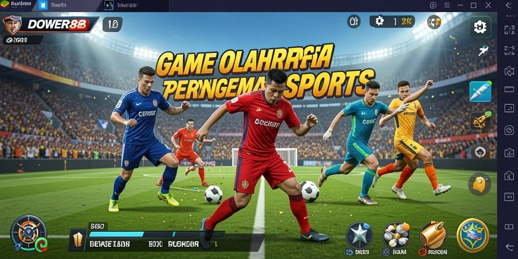 Screenshot DOWER88 menampilkan aksi seru dalam pertandingan olahraga.