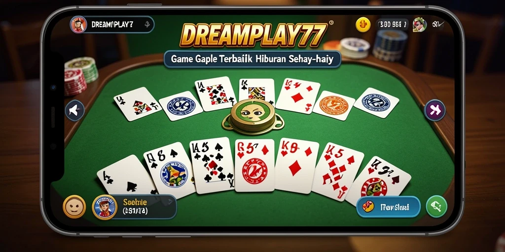 Screenshot menunjukkan gameplay Gaple yang seru dan interaktif.