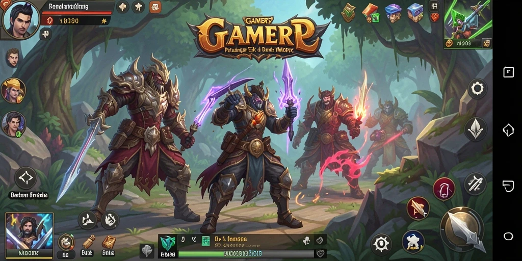 Tampilan gameplay GAMERP yang penuh aksi di dunia MMORPG.
