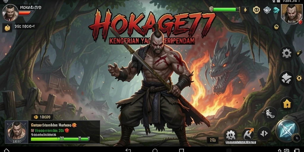 Screenshot HOKAGE77 menampilkan karakter dalam situasi mencekam di dunia gelap.