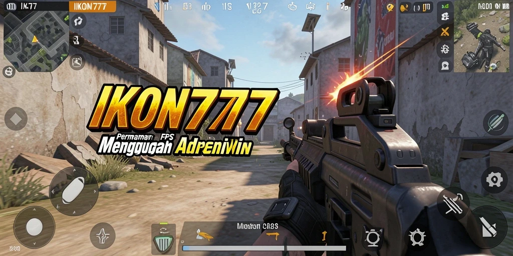 Screenshot utama IKON777 menampilkan aksi intens tembak-menembak dalam permainan FPS.