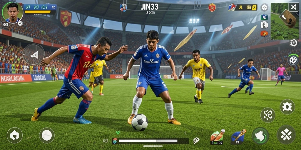 Tampilan gameplay menarik dalam permainan olahraga JIN33.