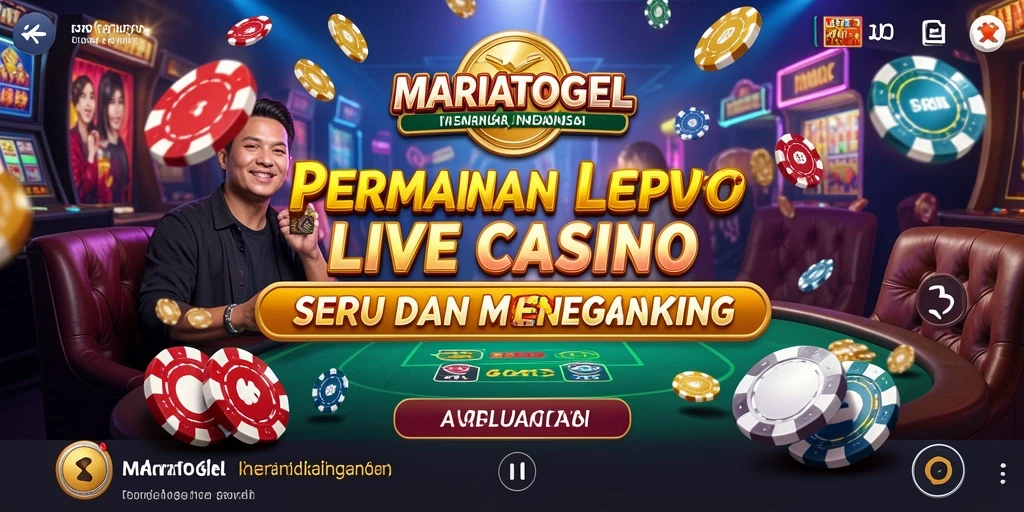 Tampilan permainan Live Casino di MARIATOGEL yang mendebarkan.