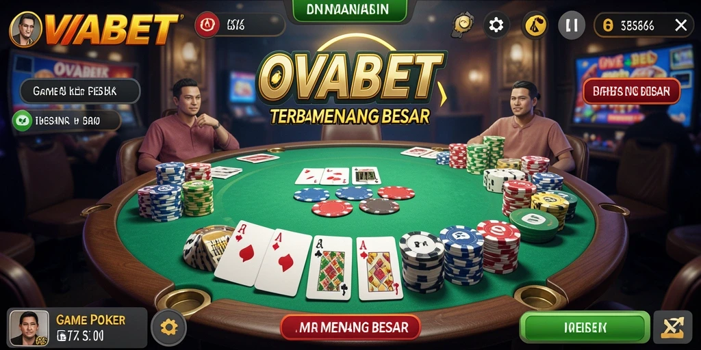 Screenshot gameplay OVABET yang menunjukkan suasana Poker yang mendebarkan.