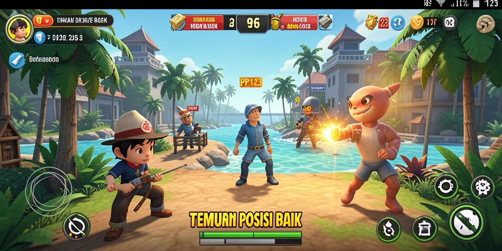 Tampilan gameplay intens dari PP123 yang memikat.