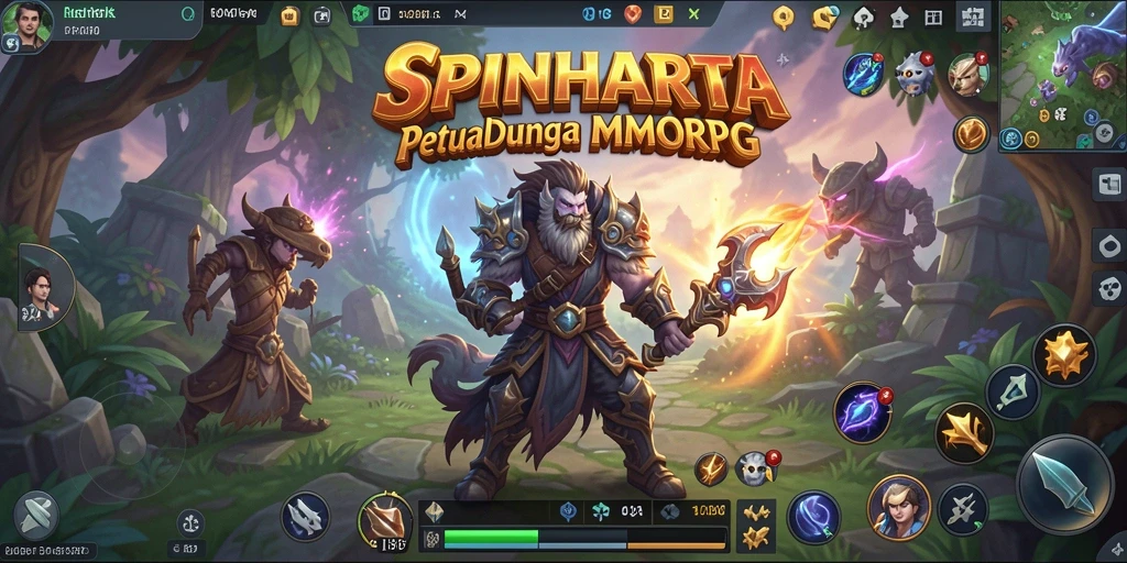 Tampilan dinamis gameplay SPINHARTA yang memukau di dunia MMORPG.