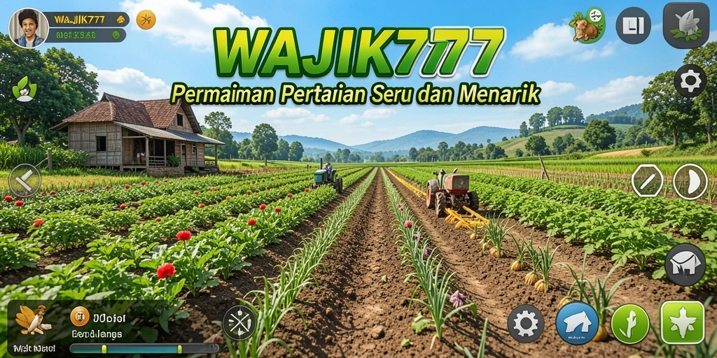 Tampilan gameplay seru dari WAJIK777 yang menunjukkan pertanian yang berkembang.